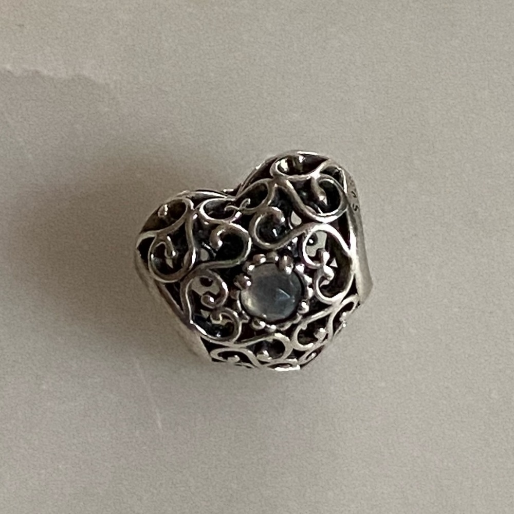 Pandora June birthstone heart charm